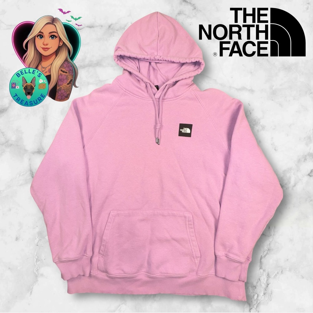 The North Face Hoodie Womens Large Logo Patch‎ Lavender Lilac Purple Sweatshirt